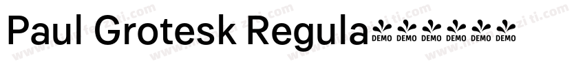 Paul Grotesk Regula字体转换